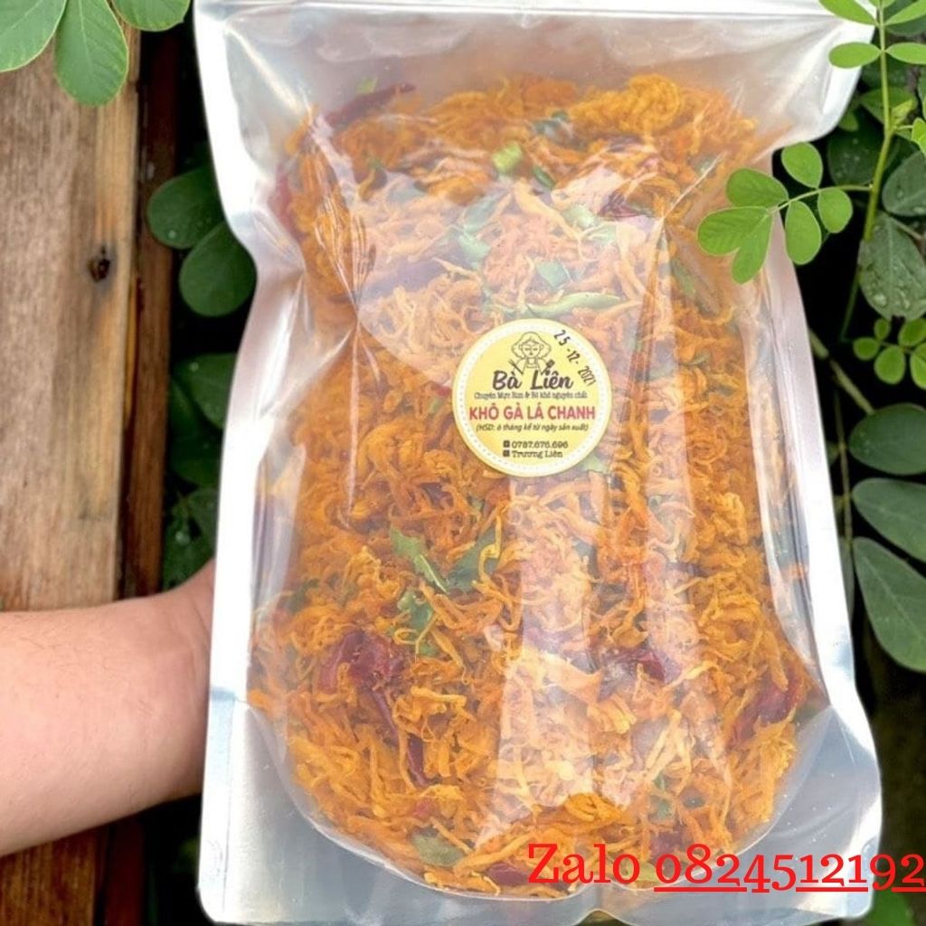 KHÔ GÀ LÁ CHANH 500G - BÀ LIÊN